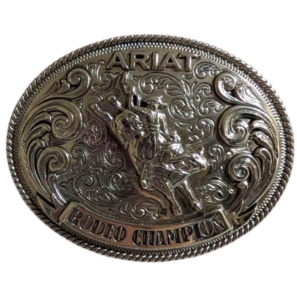Ariat Youth Rodeo Champion Silver Belt Buckle‎